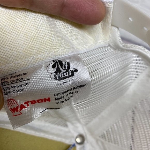 Vintage Trucker Hat Mesh 80s Cap Blue White Mitchell Pacific One Size 1980s - Picture 8 of 8